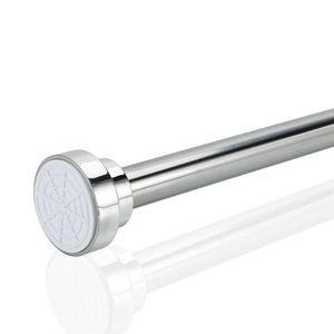 Teleskopická tyč Intirilife v striebornej farbe 55 - 85 cm - výsuvná tyč z nehrdzavejúcej ocele univerzálne použiteľná bez vŕtania a skrutkovania - upínacia tyč na sprchové záclony tyč na záclony