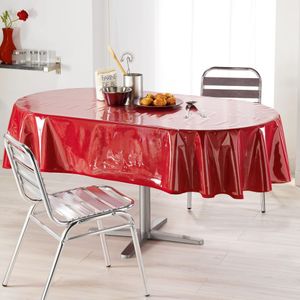 Nappe Cristal Uni Transparent 140 X 240 cm - 1710282, Tischdecke Kristall Ovale, 140 X 240 cm, Transparent, Unifarben 15/100, Ohne - Douceur d'intérieur