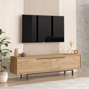 TV Schrank ’Urejovle’ mit 2 Türen 160 x 36 x 45 cm Eichenoptik