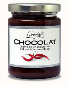 Schoko-Creme CHOCOLAT mit dunkler Schokolade & Chili von Grashoff, 250g