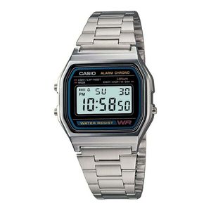 Uni Uhr Casio A158WA-1 Schwarz Silber (Ø 33 mm)