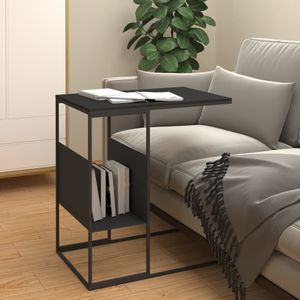 vidaXL Stolik boczny czarny 55x36x59,5 cm materiał drewnopochodny