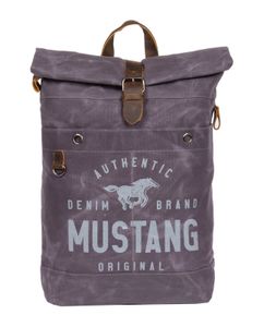 MUSTANG Rucksack Freizeitrucksack mit Laptopfach Houston Rolltop Backpack Antracite violett