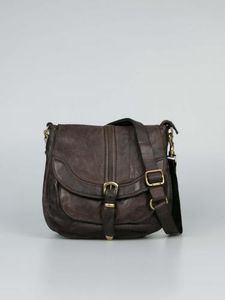 Campomaggi Umhängetasche Shoulder Bag L mit Schnalle - Farbe: Grau