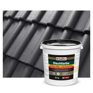 Isolbau Dachfarbe Anthrazit 20 kg Sockelfarbe Fassadenfarbe Dachbeschichtung RAL Farbe
