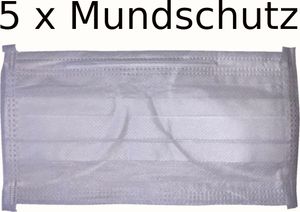5x Mundschutz Atemschutzmaske Hygienemaske Atemschutz Schutz Maske 2-lagig