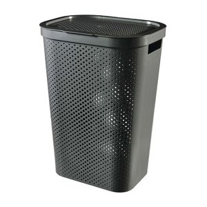 CURVER Wäschekiste 60L Infinity Dots - Recycelter Kunststoff - Grau
