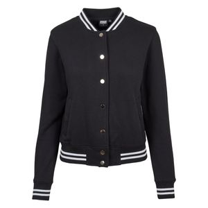 Urban Classics Damen Jacke Ladies College Sweat Jacket Black-XXL