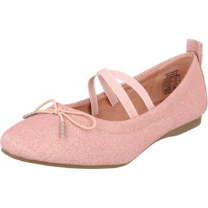 Indigo 422-412 Mädchen Freizeit Ballerina Schuhe Schleife Glitzer Rosa