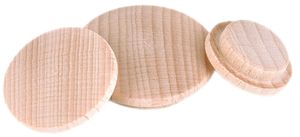 Holzabdeckkappen Holz Abdeckkappen, Buche Bohrloch 20mm [10 Stück]