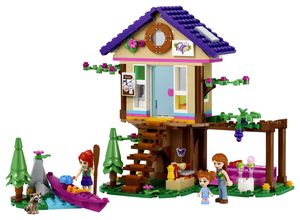 LEGO 41679 Friends Baumhaus im Wald, Haus mit Mini-Puppen, Boot und anderem Zubehör