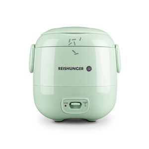 REISHUNGER Mini Reiskocher, salbeigrün | 0,3 L - 1-2 Portionen | hochwertige Keramikbeschichtung - Premium Topf | Handliche Größe für kleine Haushalte