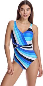Badeanzug mit V-Ausschnitt und Cups W251076 Damen
