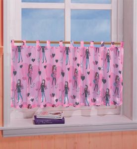 Kinderzimmer Scheibengardine Panneaux Herz Girl Motiv 50 x 150 cm