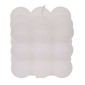 Bubble-Kerze Weiß 6 x 5,5 cm
