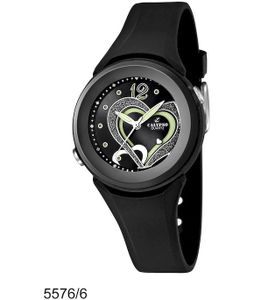 Calypso Armbanduhr Damen Mädchen Uhr schwarz K5576/6 Herz