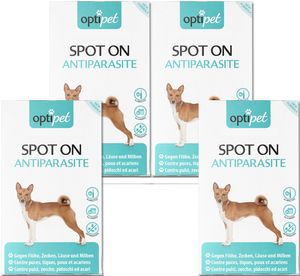 OptiPet 24x Spot On für Hunde, Spot on Hund, Spot on, Spot on Flöhe Hund, Zeckenschutz Hund