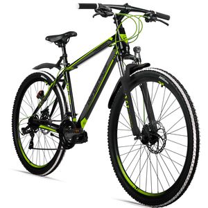 Bergsteiger Canberra 29 Zoll Mountainbike, Aluminium Rahmen, Scheibenbremsen, Hardtail MTB mit Licht & Schutzblech, 21 Gang-Schaltung, Gabel-Federung