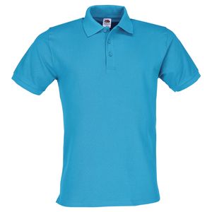 Fruit of the Loom Premium Polo + GRATIS MyShirt Stoffbeutel Farbe: azurblau + GRATIS MyShirt Stoffbeutel Größe: 3XL