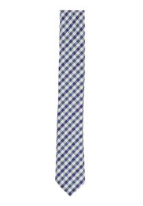 Fabio Farini - Krawatte - karierte Herren Schlips - Krawatte in 6cm oder 8cm Breite Schmal (6cm), Schwarz/Schneeweiß