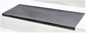 Treppenmatten Stufenmatte  Antirutschmatten Außenbereiche schwarz Outdoor Garten Treppe 100 % Gummi Leichte Reinigung lange Haltbarkeit Unempfindlich robust zuverlässig belastbar Modell:  STAIRS 25x75 cm Jet-Line