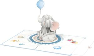 Papercrush Pop Up Karte Baby-Elefant 3D- Effekt