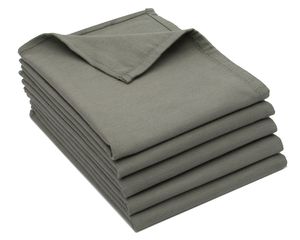 5er Set Geschirrtücher, 100% Baumwolle, grau, 50x70 cm