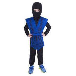 Blaues Ninja-Kostüm für Kinder (M)
