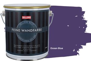 OELLERS Feine Wandfarbe 2,5L Ocean Blue Innenfarbe Deckenfarbe Trendfarben Matt hochdeckend
