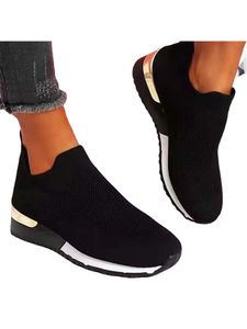 Damen Halbschuhe Klassische Sneaker Bequeme Socken Schuhe Slip In Laufschuhe Sportschuhe Schwarz,Größe 36