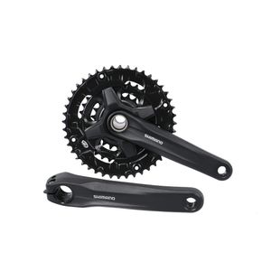 SHIMANO Kurbelgarnitur MT2103 40/30/22 Zähne 175mm FCMT210-3, Festachse ohne KSS, schwarz (1 Set)