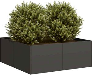 vidaXL Sadzarka czarna 80x80x30 cm stalowa