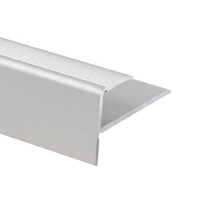 Treppenkantenprofil Aluminium Für Belagstärken von 8 - 9 mm 35x20 mm Länge: 100 cm vorgebohrt
