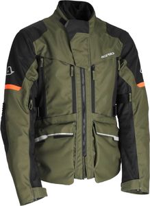 Acerbis X-Rover wasserdichte Motorrad Textiljacke, grün/orange, M