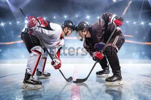 Kuscheldecke Eishockey Hockey Microfaser Flauschdecke 100  x 140 cm