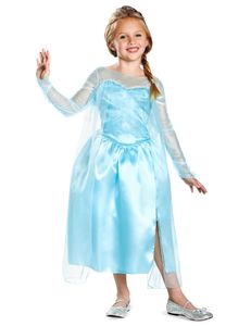 Kinderparty Disney Die Eiskönigin Elsa Kinderkostüm Classic S (5-6 Jahre) Kinderkostüme 100% Polyester Prinzessin PTY_Karneval Mädchenkostüme
