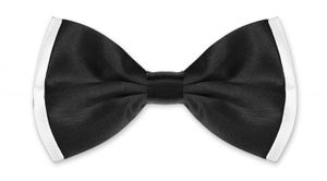 Fliege Herren Hochzeit Konfirmation Anzug Smoking Schleife Schlips zweifarbig schwarz-weiß2