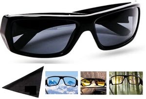 GKA HD Polar View polarisierte Sonnenbrille schwarz mit Magnet und Putztuch UVA und UVB Protection 400 optimaler Kontrast für Damen und Herren