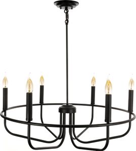 Kronleuchter Crafdeco - Schwarz Modernes Design Elegante Pendelleuchte für Wohnzimmer Esszimmerlampe Büro Stilvolles Hängeleuchte