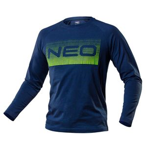 NEO TOOLS Herren Langarmshirt, Rundhalsausschnitt, lang, atmungsaktiv, 100% Baumwolle 180 g/m2, Arbeitsshirt - Größe: XL