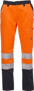 Warnschutz Hose "CHARTER" Work & Safety - Payper Fluoorange/Marinebla S