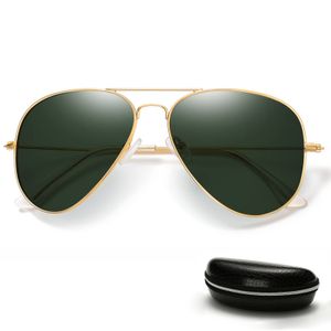 Rossgesund Sonnenbrille-Herren-Sonnenbrille-Damen-Pilotenbrille-Polarisierte Sonnenbrillen Uv400 Brillenetui und Brillen Golden