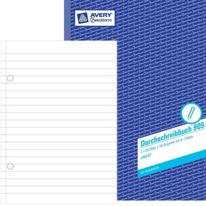 AVERY Zweckform Formularbuch "Durchschreibbuch" A4 liniert 2 x 50 Blatt