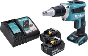 Makita DFS 452 RG Akku Schnellbauschrauber 18 V Brushless + 2x Akku 6,0 Ah + Ladegerät
