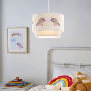 Kinderlampe ’Lurgan’ 1 x E27 Einhorn-Motiv