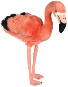Uni-Toys - Flamingo rosa, stehend - 46 cm (Höhe) - Plüsch-Vogel - Plüschtier, Kuscheltier