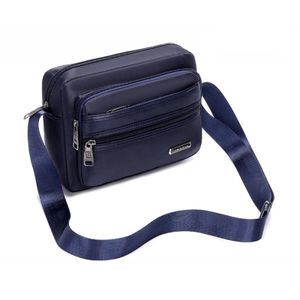 Männer Schultertasche Messenger Tasche Casual Wasserdichte Umhängetaschen Nylon Zipper Tasche Business-Tasche Blau