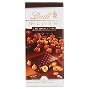 Lindt Les Grandes 34 Prozent Haselnüsse in feinherber Schokolade 150g