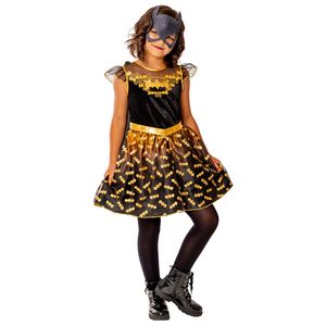 DC Comics - "Deluxe" kostýmové šaty '" '"Batgirl"" - Dievčatá BN5120 (140) (Čierna)