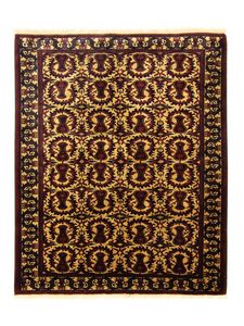 Morgenland Afghan Teppich - 198 x 150 cm - dunkelrot